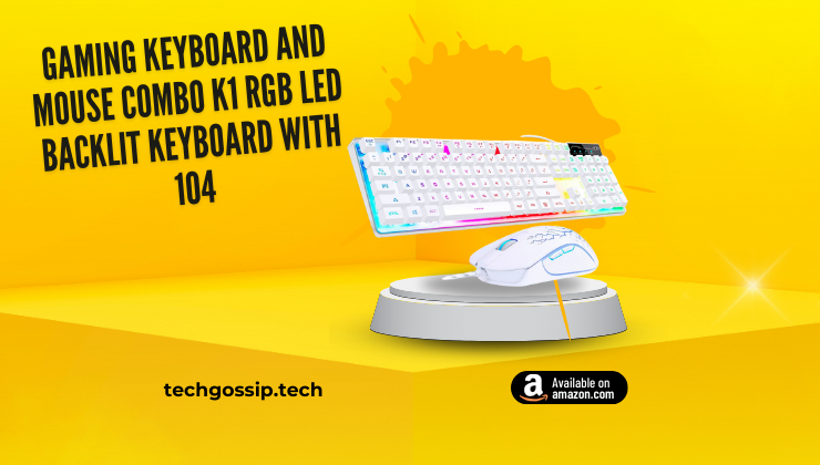 Gaming Keyboard and Mouse Combo, K1 RGB LED Backlit Keyboard with 104